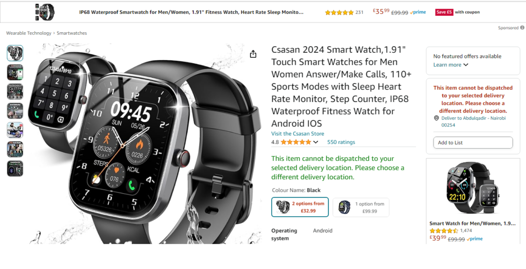 Csasan 2024 Smart Watch